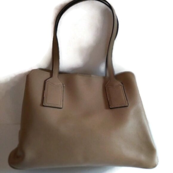LONDON FOG SHOULDER BAG TAUPE BEIGE TAN SATCHEL TOTE PURSE - Picture 3 of 9